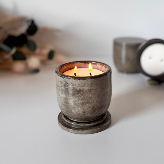 Pure Canola Wax Candle in Refillable Concrete Jar (Large)