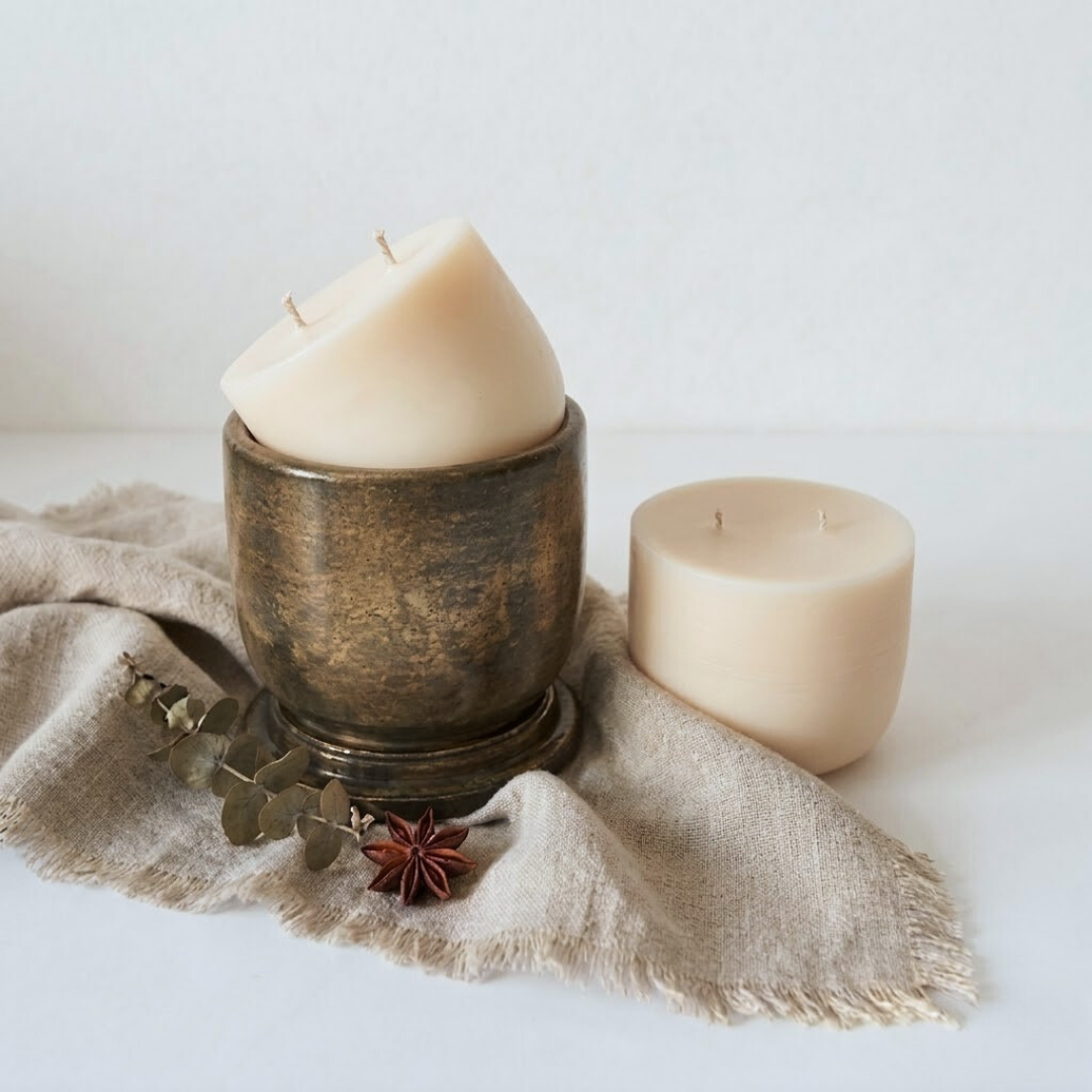 Fluumi loodusliku küünla komplekt alustajale  – betoontops + täide (suur)